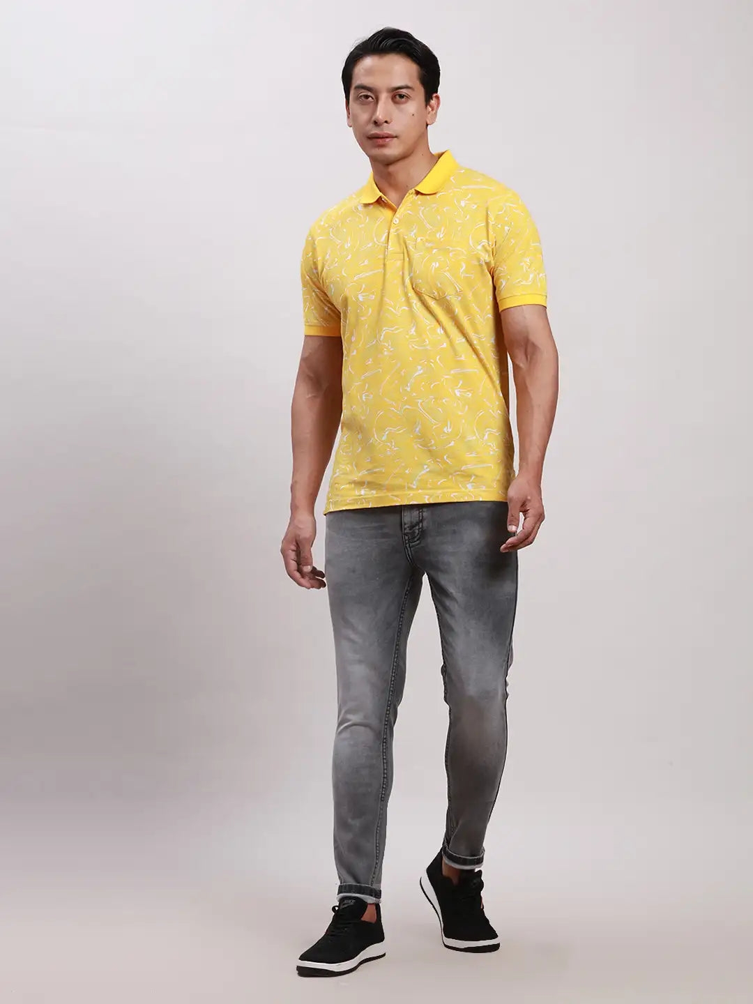 Men Blue Slim Tapered Fit Plain Cotton Blend Jeans