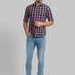 Men Slim Tapered Fit Blue Jeans