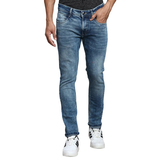 Men Slim Fit Blue Jeans