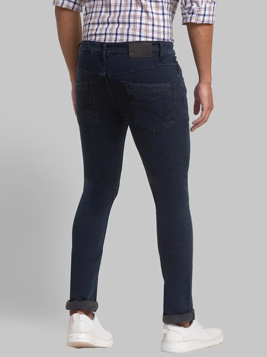 Men Tapered Fit Black Jeans