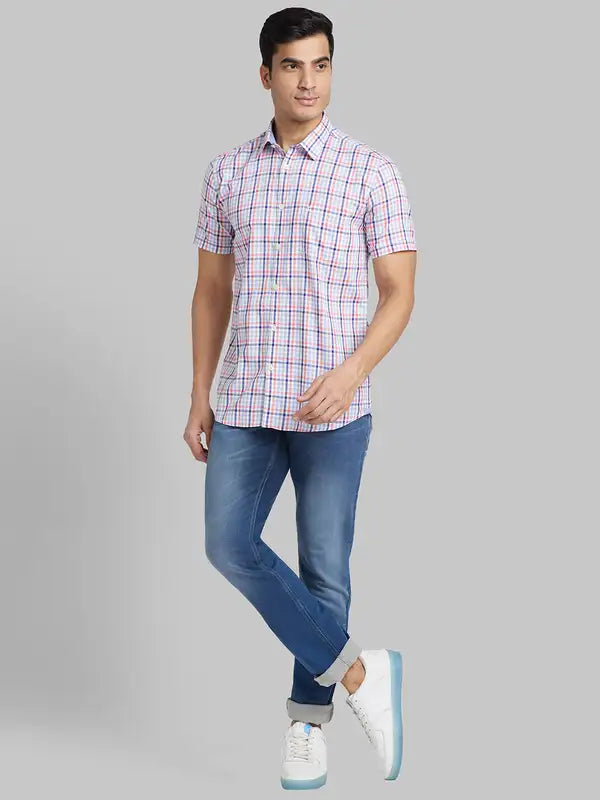 Men Regular Fit Blue Blazer