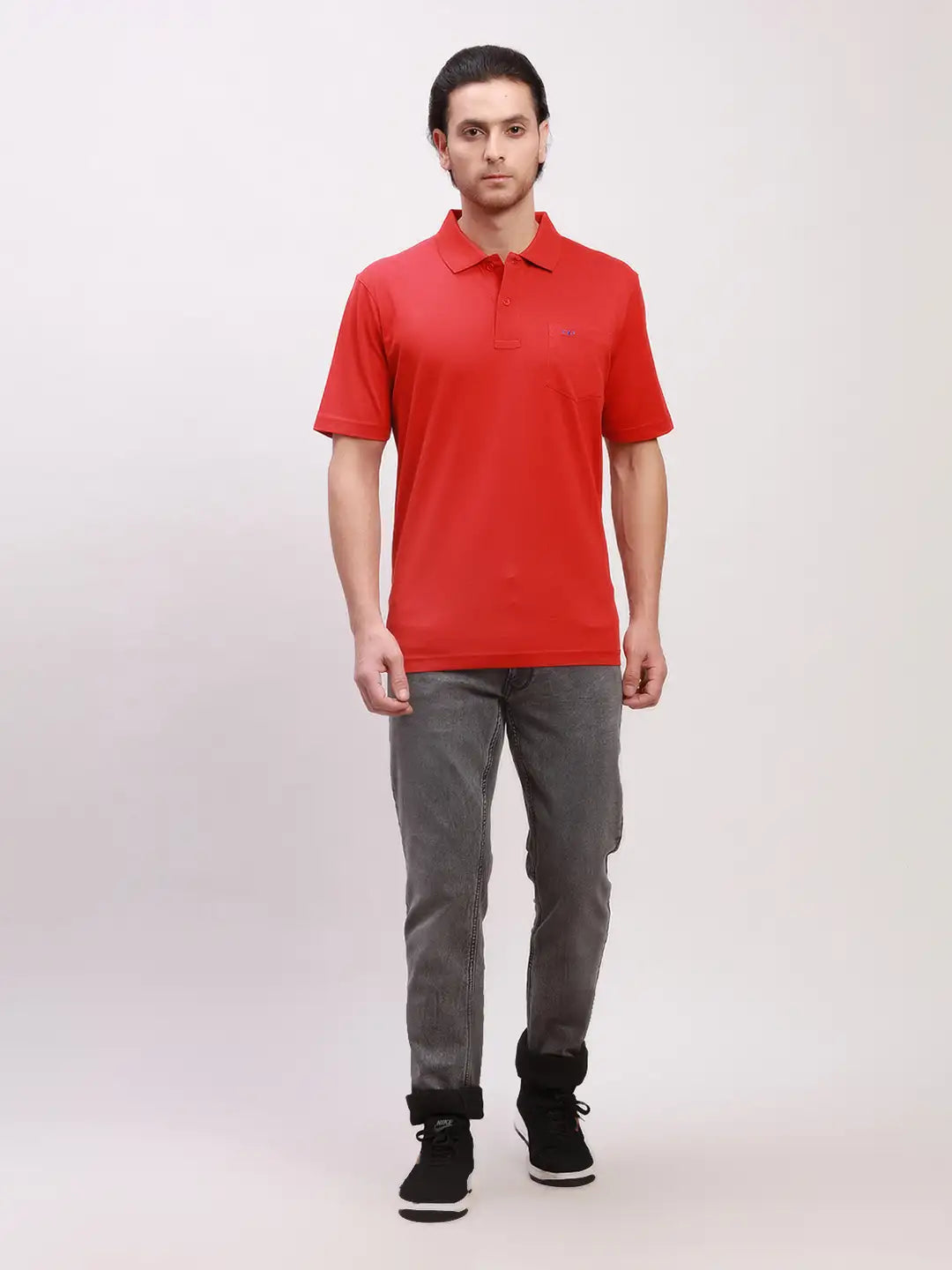 Parx Men Blue Twill Slim Tapered Fit Cotton Blend Jeans