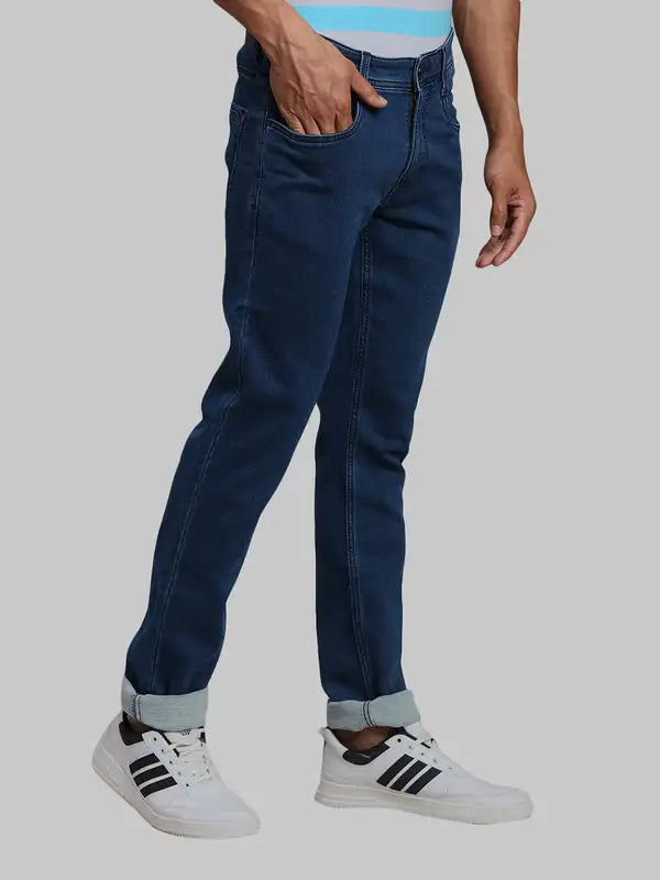 Men Slim Fit Blue Jeans