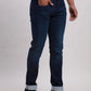 Parx Men Blue Plain Slim Tapered Fit Cotton Blend Jeans