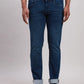 Men Blue Slim Tapered Fit Plain Cotton Blend Jeans