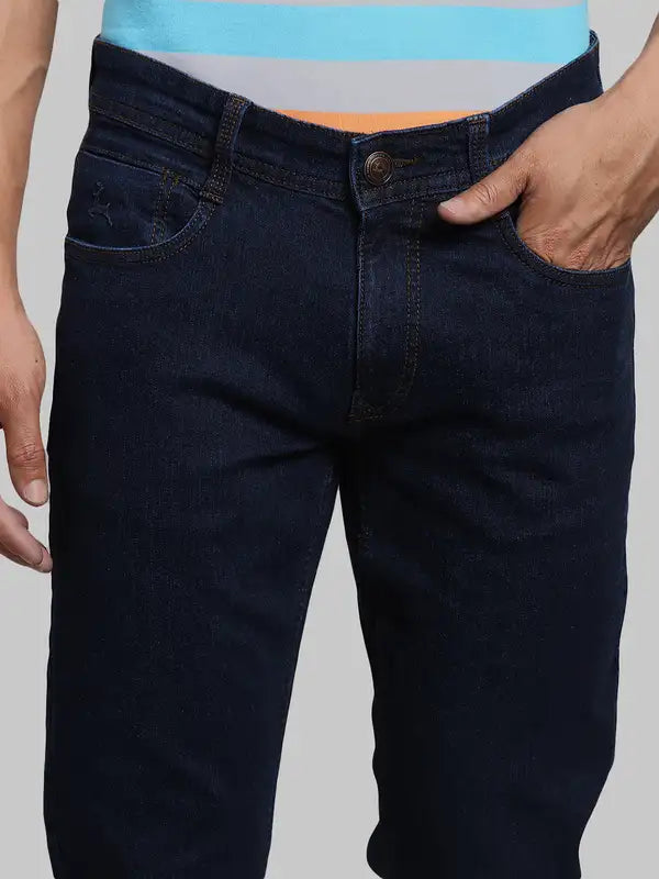 Men Super Slim Fit Blue Jeans
