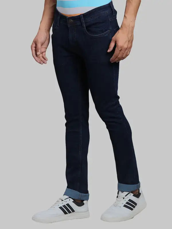 Men Slim Fit Blue Jeans