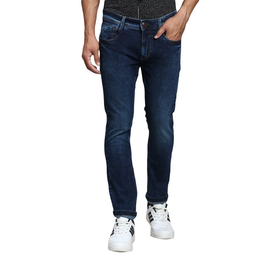 Men Slim Fit Blue Jeans