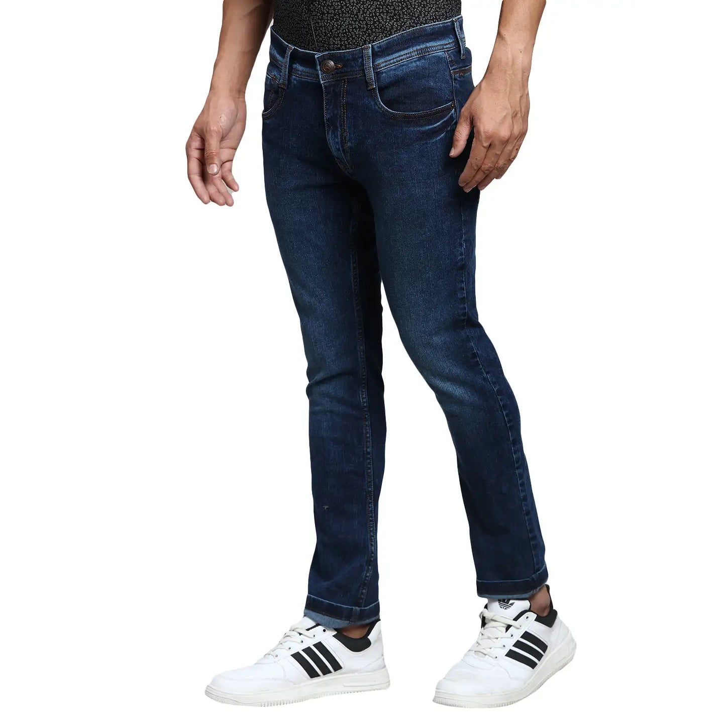 Men Slim Fit Blue Jeans