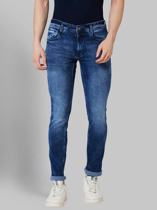 Men Skinny Fit Blue Jeans