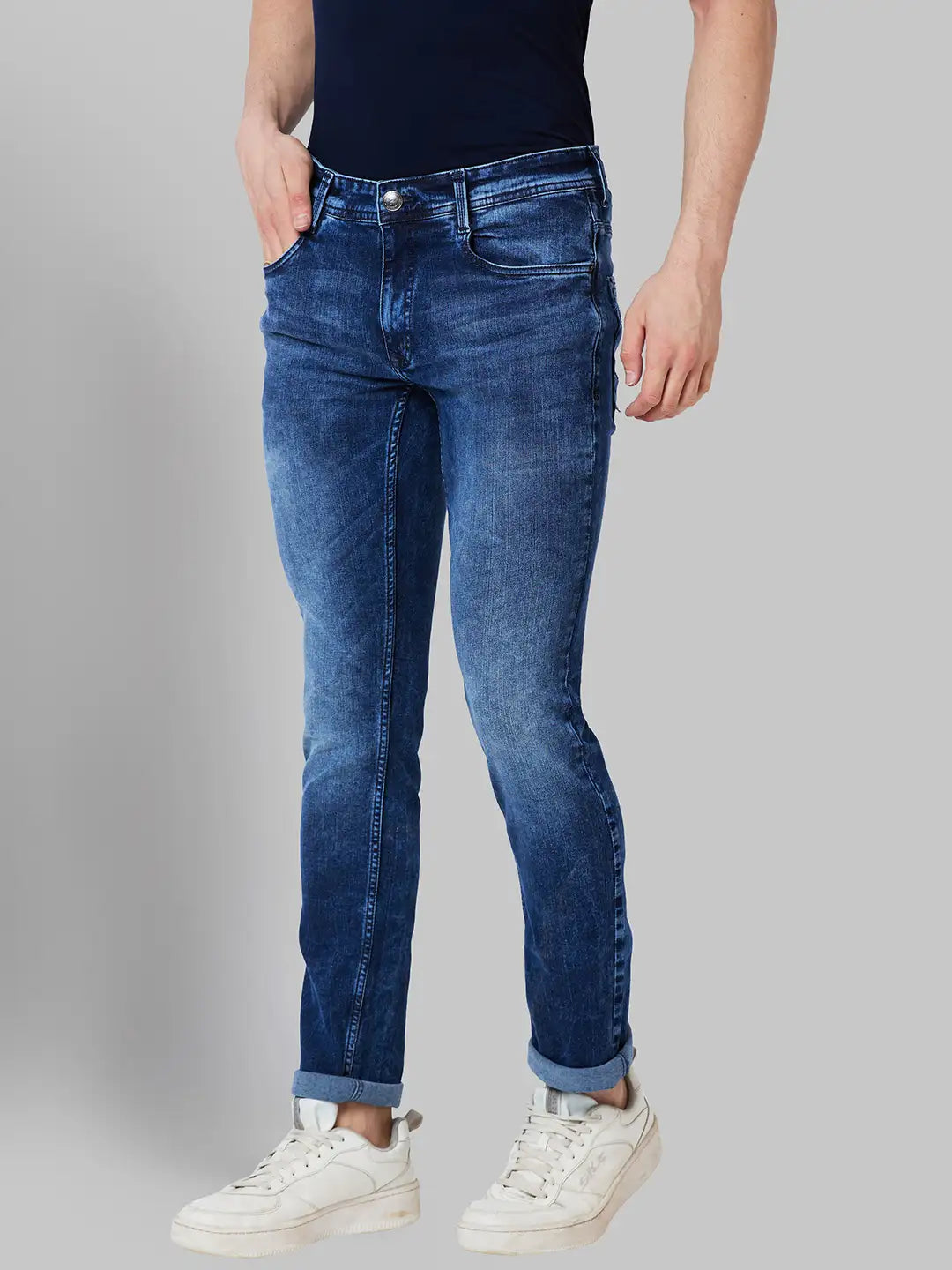 Men Skinny Fit Blue Jeans