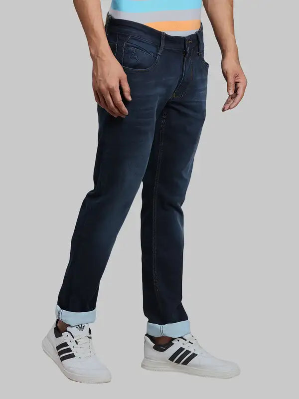 Men Super Slim Fit Blue Jeans