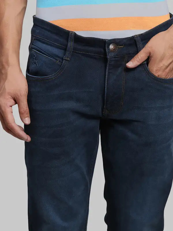Men Super Slim Fit Blue Jeans