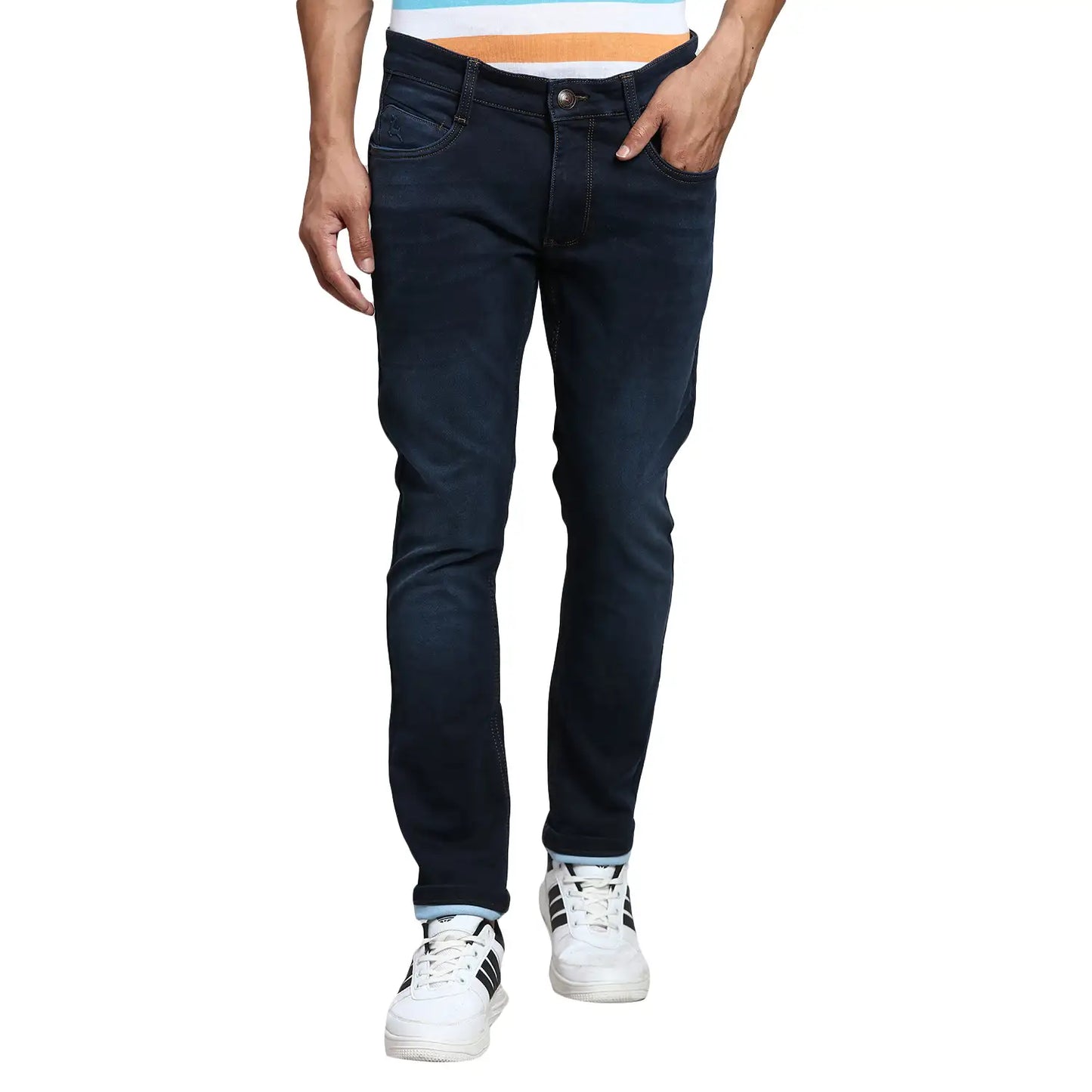 Men Slim Fit Blue Jeans