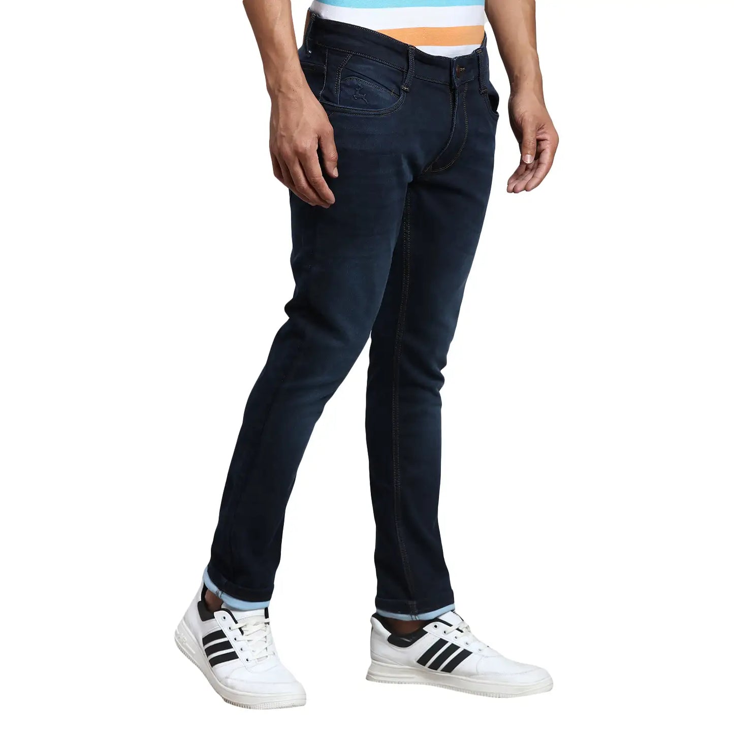Men Slim Fit Blue Jeans