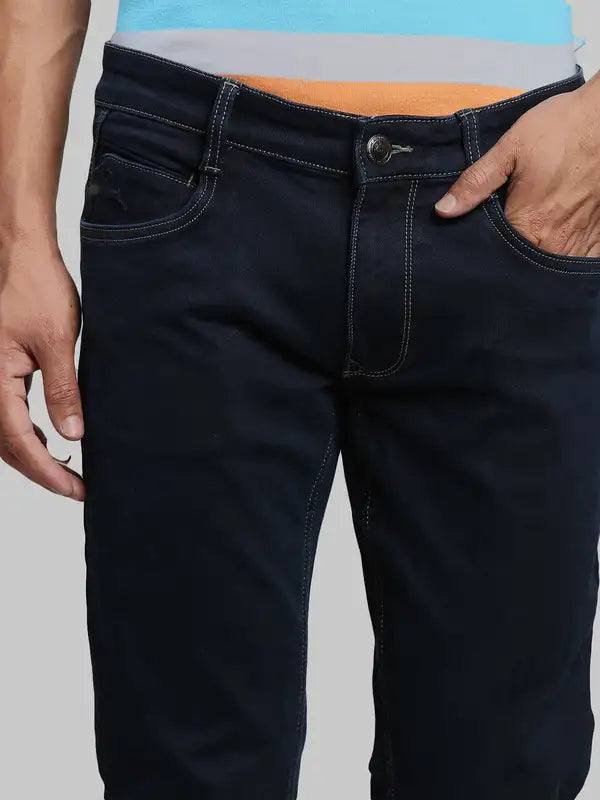 Men Slim Fit Blue Jeans