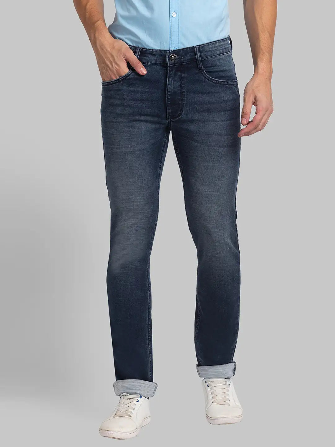 Men Skinny Fit Blue Jeans