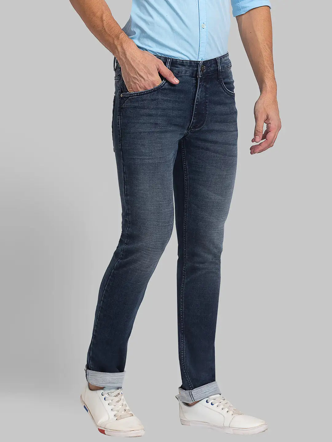 Men Skinny Fit Blue Jeans