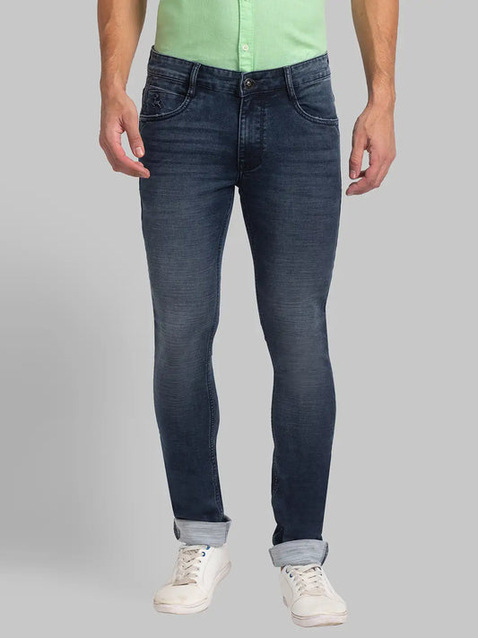 Men Tapered Fit Blue Jeans