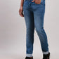 Men Blue Slim Tapered Fit Plain Cotton Blend Jeans