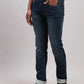 Parx Men Blue Plain Skinny Fit Cotton Blend Jeans