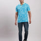 Parx Men Blue Plain Skinny Fit Cotton Blend Jeans