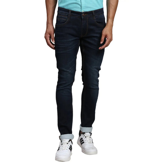 Men Super Slim Fit Blue Jeans
