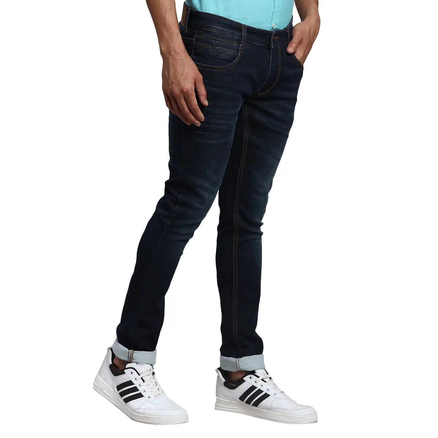 Men Super Slim Fit Blue Jeans