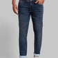Men Slim Tapered Fit Blue Jeans