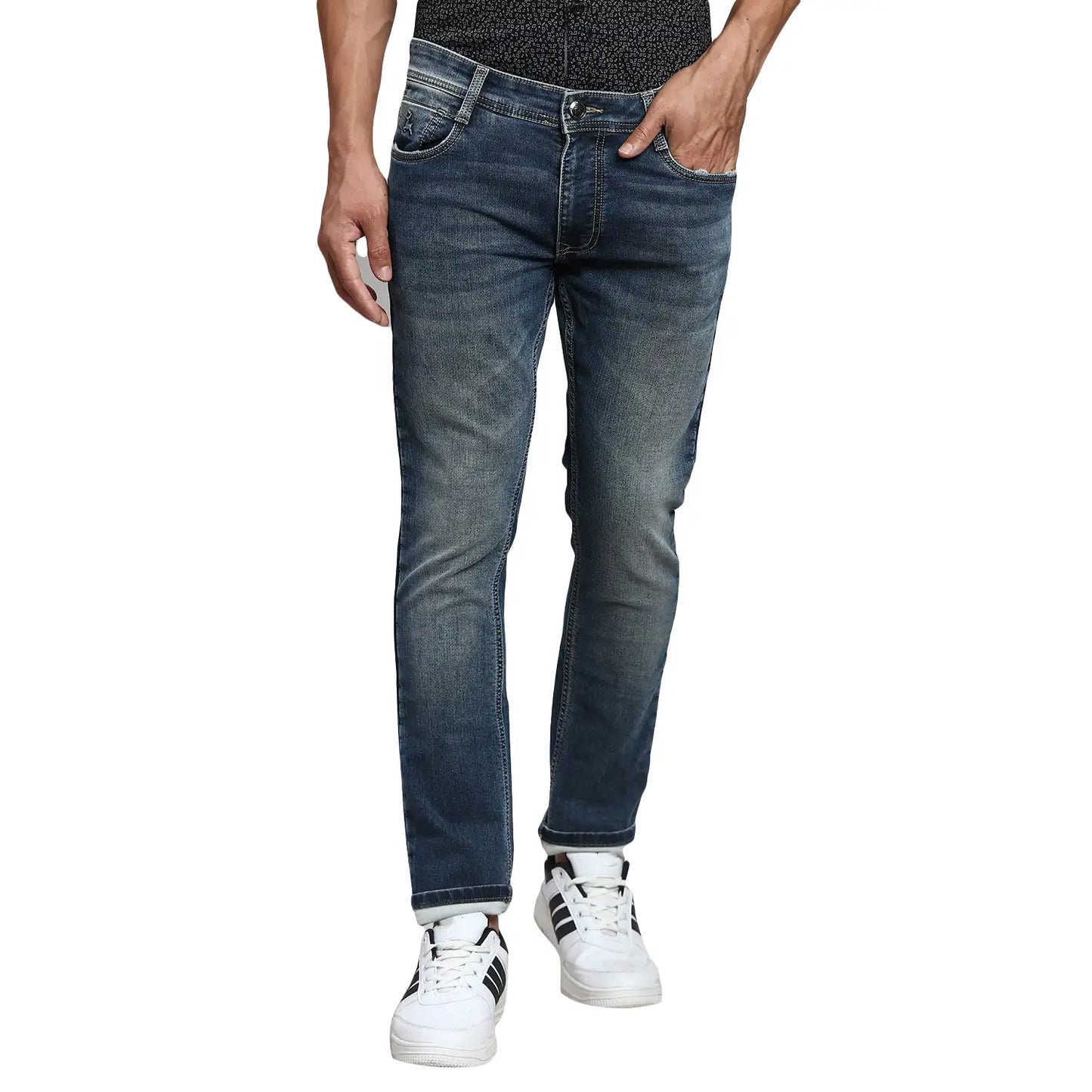Men Slim Fit Blue Jeans