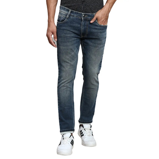 Men Slim Fit Blue Jeans
