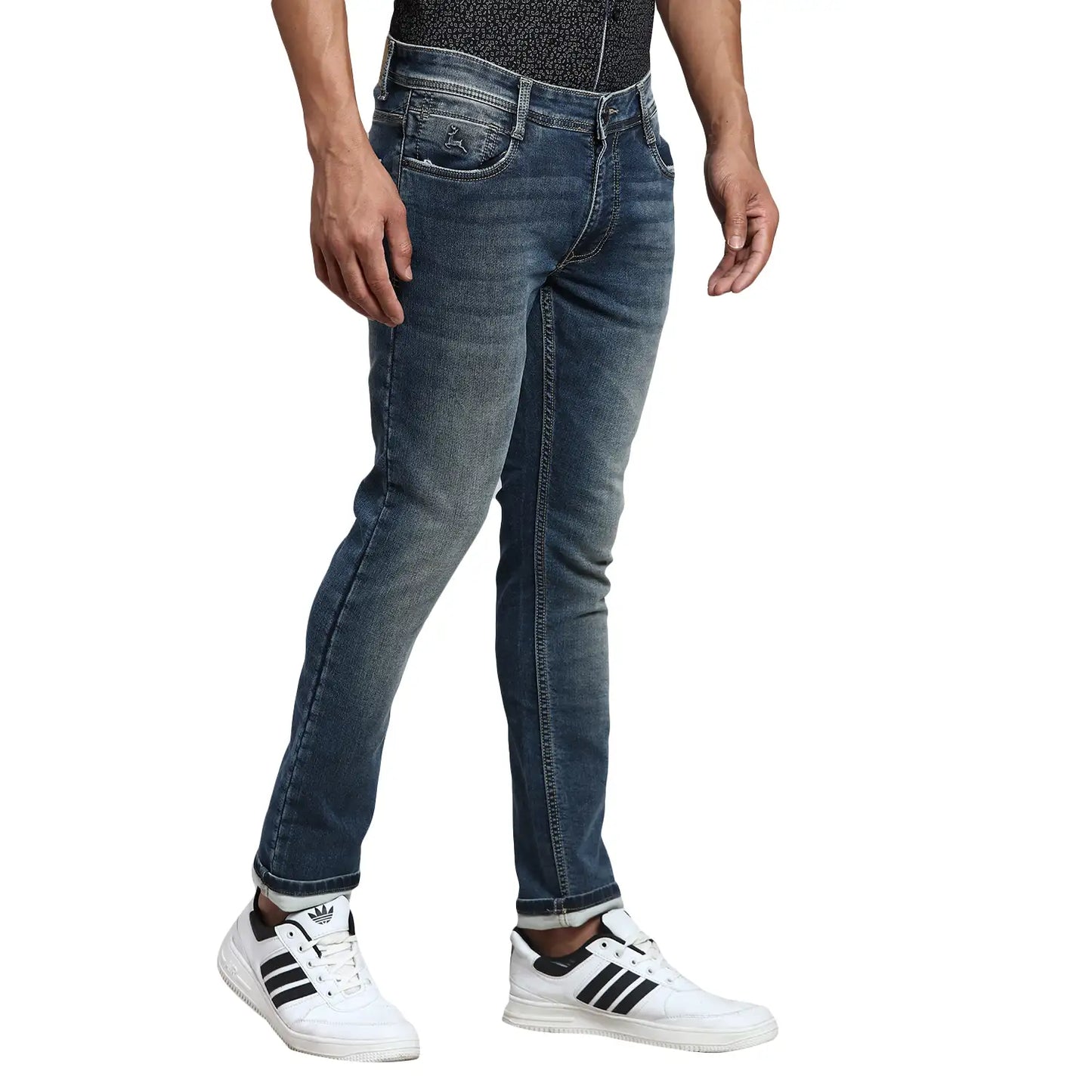 Men Slim Fit Blue Jeans