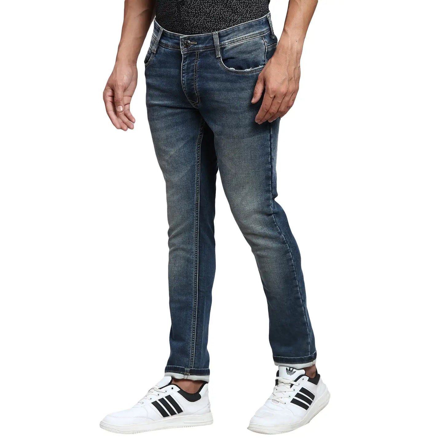 Men Slim Fit Blue Jeans