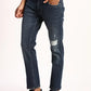 Men Slim Tapered Fit Blue Jeans