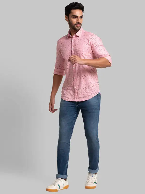 Men Slim Tapered Fit Blue Jeans