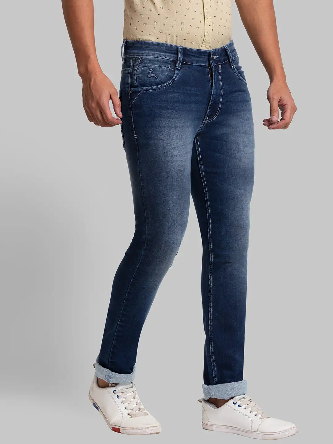 Men Skinny Fit Blue Jeans
