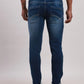 Men Blue Skinny Fit Plain Cotton Blend Jeans
