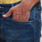 Men Blue Skinny Fit Plain Cotton Blend Jeans