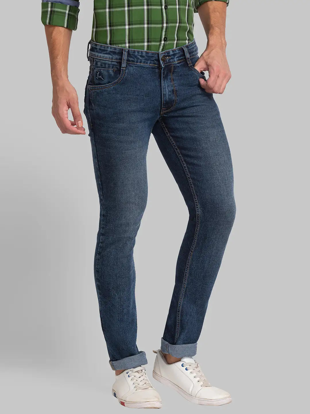 Men Skinny Fit Blue Jeans