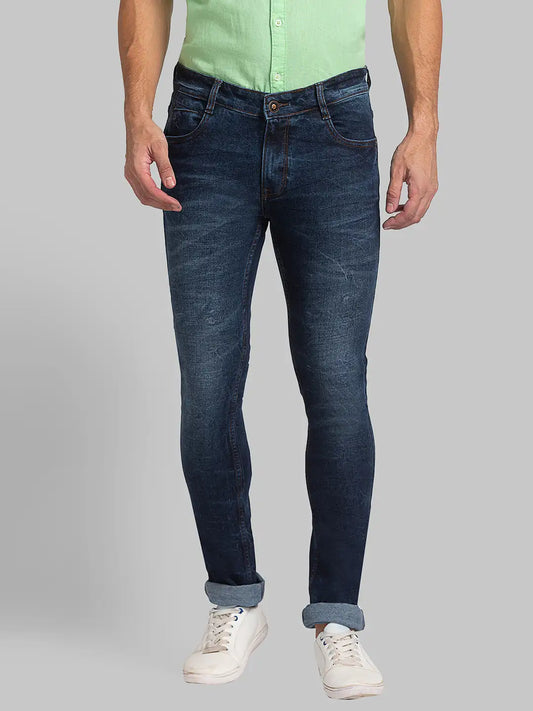 Men Tapered Fit Blue Jeans