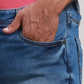 Men Blue Slim Tapered Fit Plain Cotton Blend Jeans