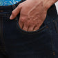 Parx Men Blue Plain Slim Tapered Fit Cotton Blend Jeans