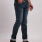Men Blue Slim Tapered Fit Plain Cotton Blend Jeans
