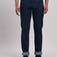 Parx Men Blue Twill Low Rise Tapered Fit Cotton Blend Jeans