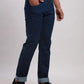 Parx Men Blue Twill Low Rise Tapered Fit Cotton Blend Jeans