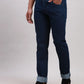 Parx Men Blue Twill Low Rise Tapered Fit Cotton Blend Jeans