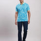 Parx Men Blue Twill Low Rise Tapered Fit Cotton Blend Jeans