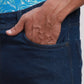 Parx Men Blue Twill Low Rise Tapered Fit Cotton Blend Jeans