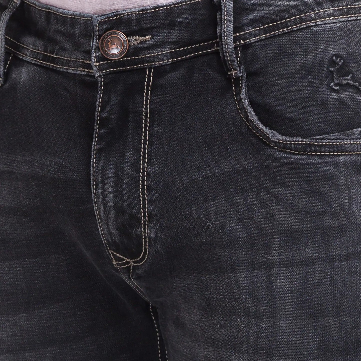Men Slim Fit Black Jeans