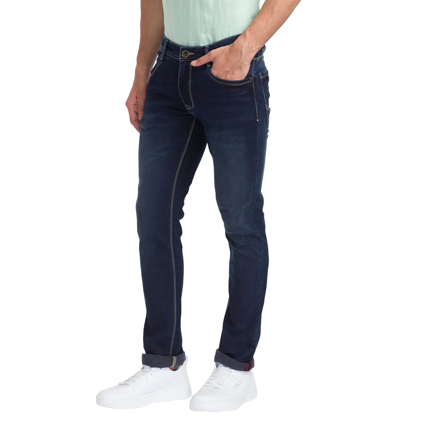 Men Slim Fit Black Jeans